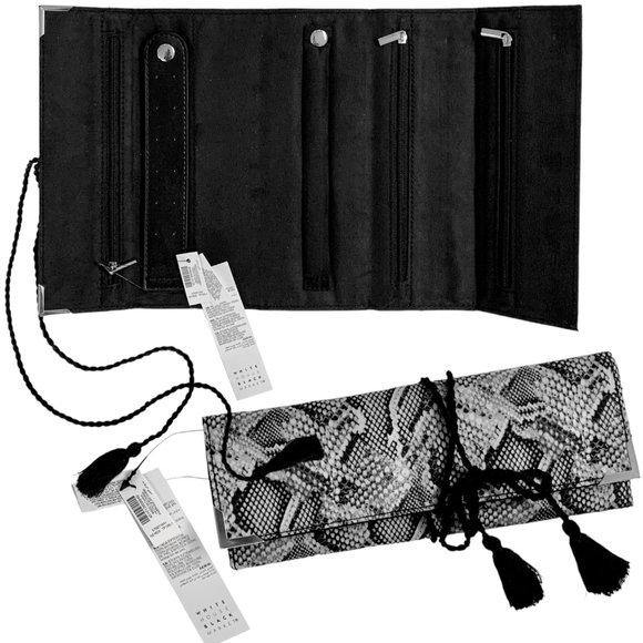 WHBM jewelry organizer in snakeskin animal print with original bag - New w/Tags - Picture 1 of 8